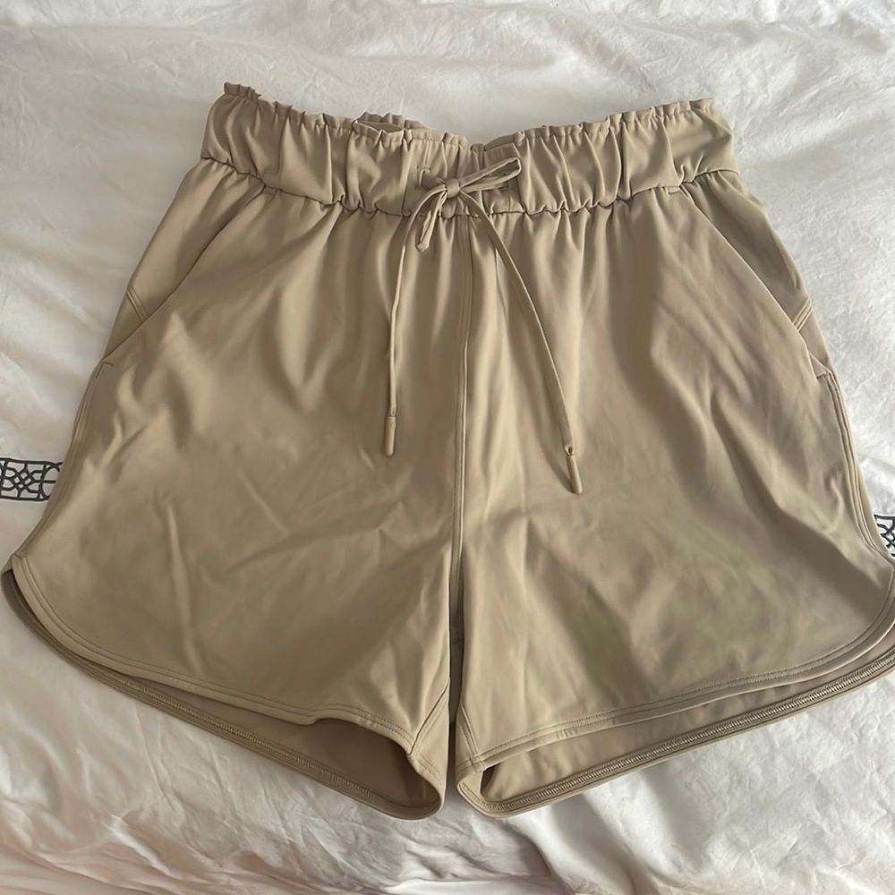 Lululemon Tan High Waist Shorts